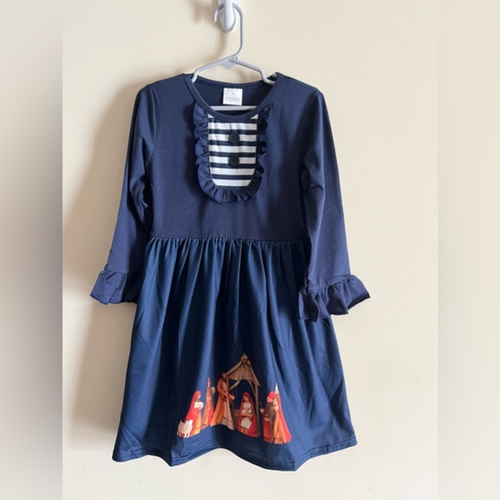 Girls Boutique Holiday Christmas Nativity Religious Dress 12-18 months